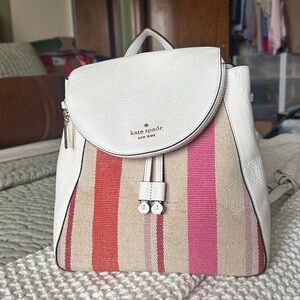 Kate Spade Multicolor Striped Backpack